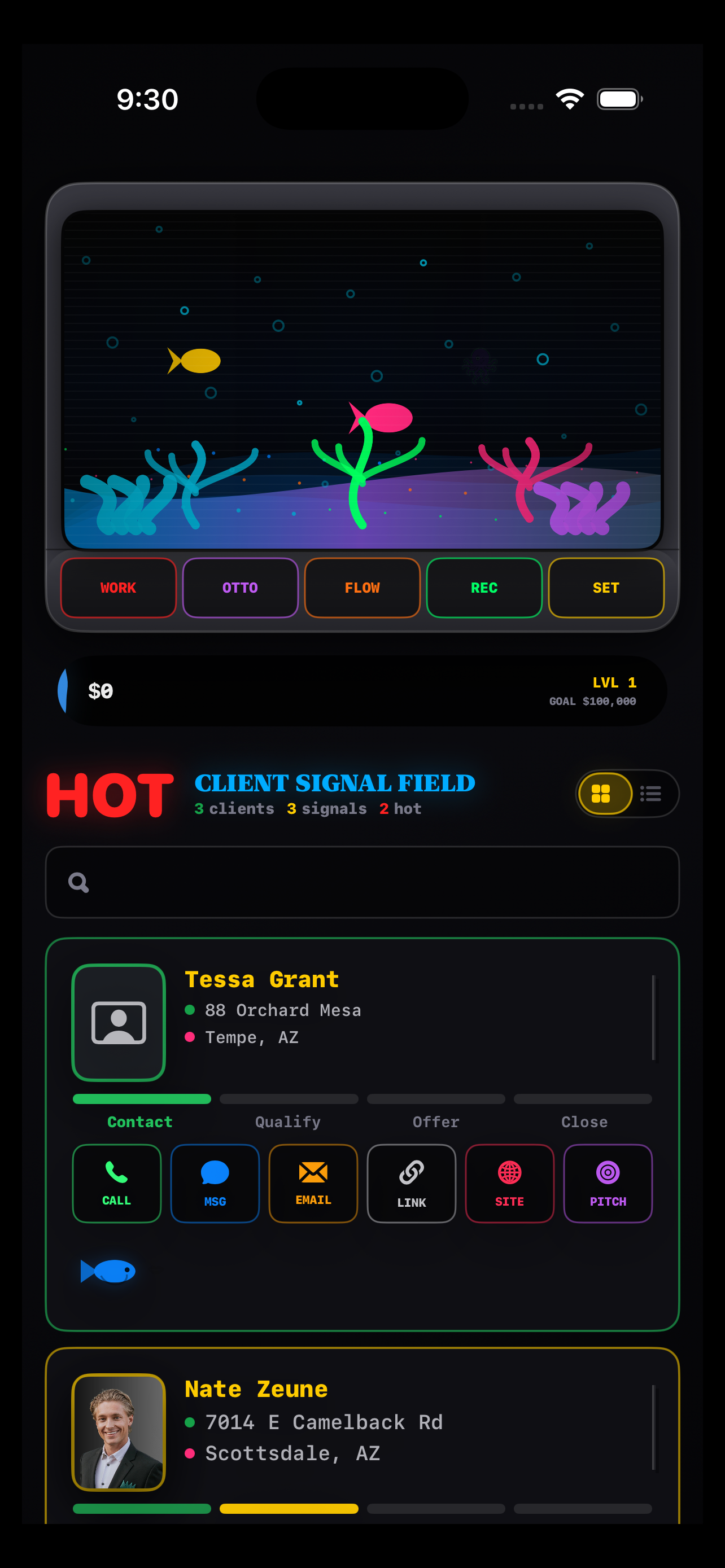 OctoPie command center screen